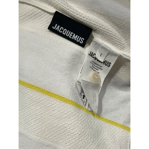 JACQUEMUS Le Polo Juego in White Large New Mens Shirt Top - Picture 10 of 16